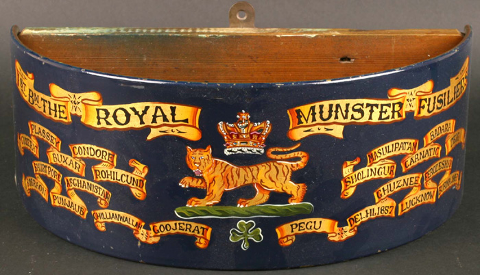 Royal Munster Fusiliers drum-front at Whyte's Auctions