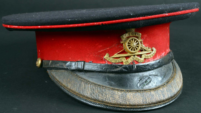 World War I Royal Artillery Officer's dress cap. at Whyte's Auctions