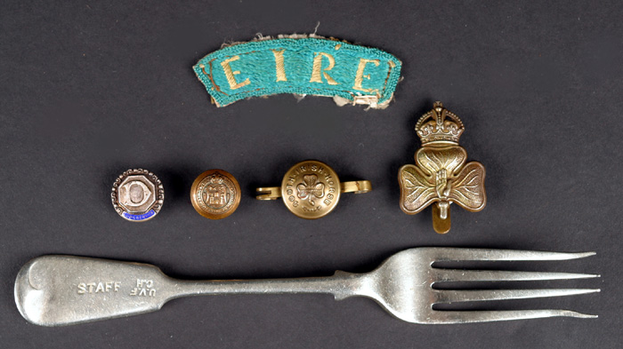 UVF fork, South Irish Horse button etc. at Whyte's Auctions