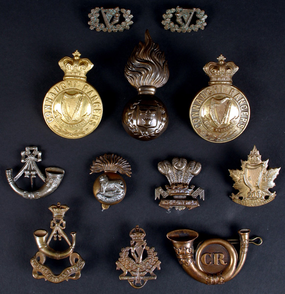 Irish Regiments' badges at Whyte's Auctions