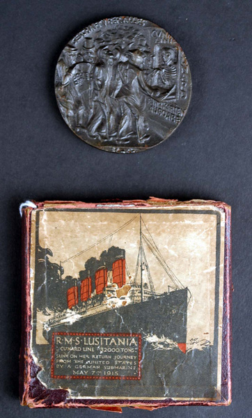 1915 Lusitania Medal, British propaganda edition at Whyte's Auctions
