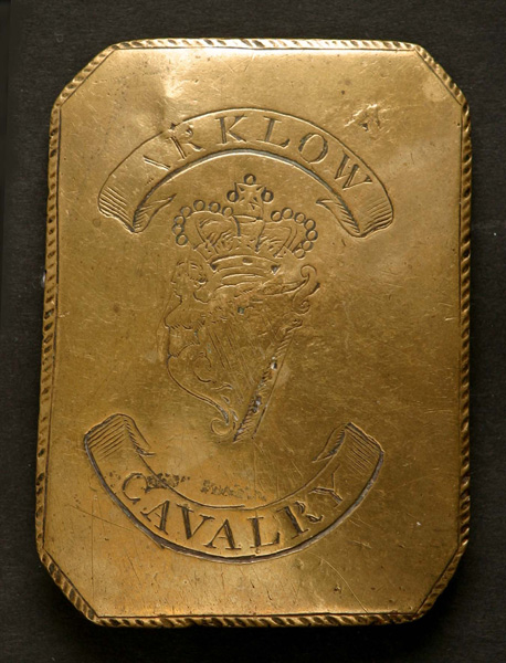 Circa 1790. Arklow Cavalry, Co. Wicklow, shoulder belt plate. at Whyte's Auctions