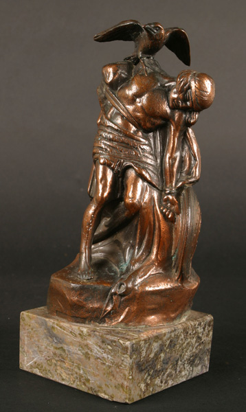 1966: 1916 Rising commemoration miniature sculpture of 'The Dying Cchulainn' by Oliver Sheppard at Whyte's Auctions