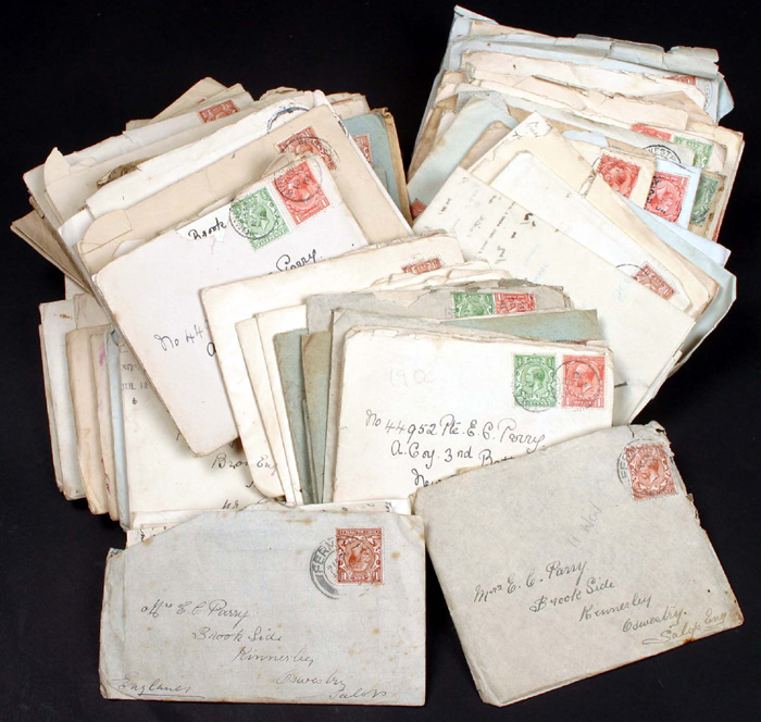 1918. Archive of letters from a British soldier in Fermoy Barracks. at Whyte's Auctions