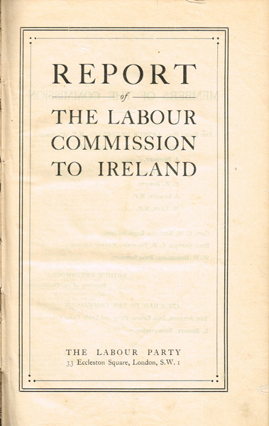 1921, Labour Parties' Reports. at Whyte's Auctions