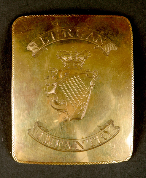 Circa 1790. Lurgan Infantry shoulder belt plate. at Whyte's Auctions