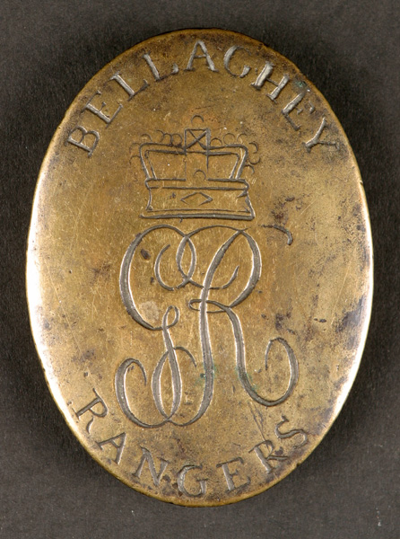 Early 19th century. Bellaghey Rangers cross belt plate. at Whyte's Auctions
