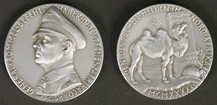 1941. Field Marshal Rommel commemorative medal. at Whyte's Auctions