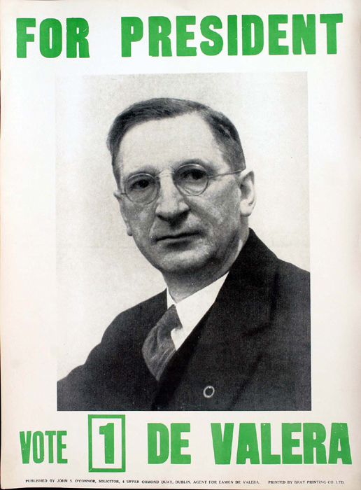 1959 Presidential Election poster for Eamon de Valera at Whyte's Auctions