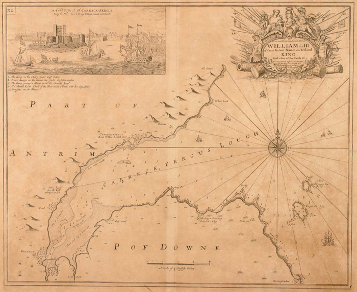 18th century sea charts, Captain Greville Collins, seven charts from his Coasting Pilot", c1740." at Whyte's Auctions