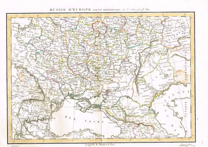 1785-1827. Russia & Poland. A collection of 5 Hand Coloured Maps. at Whyte's Auctions