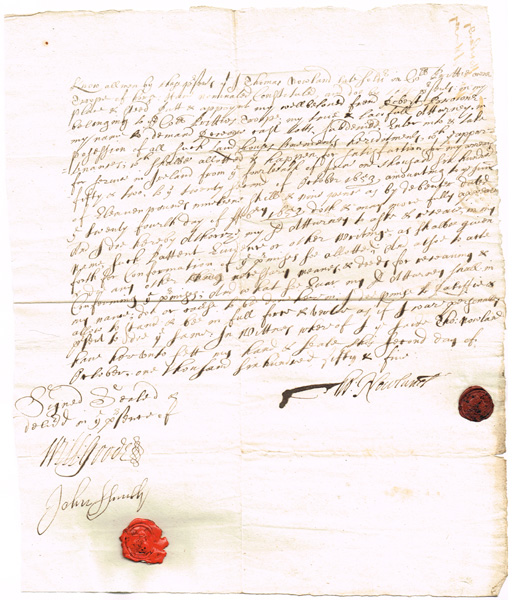2 October 1655 Sale of a Cromwellian soldier's land grant at Whyte's Auctions