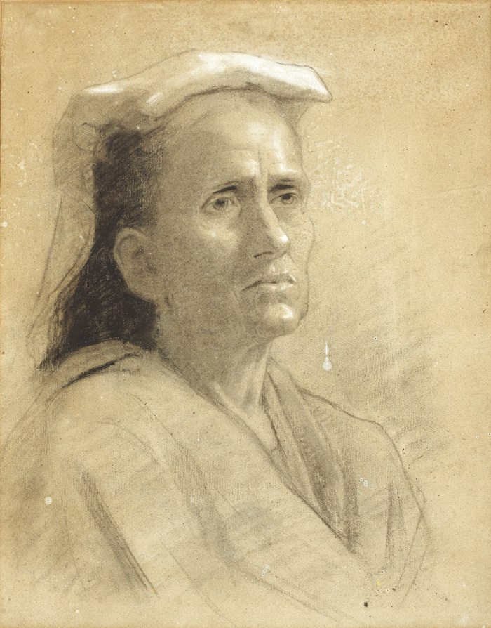 AGED ITALIAN PEASANT WOMAN and BEARDED ITALIAN PEASANT MAN (A PAIR) by Sarah Henrietta Purser HRHA (1848-1943) HRHA (1848-1943) at Whyte's Auctions