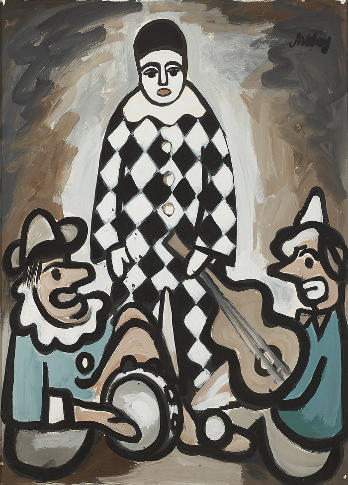 THREE CLOWNS by Markey Robinson (1918-1999) at Whyte's Auctions