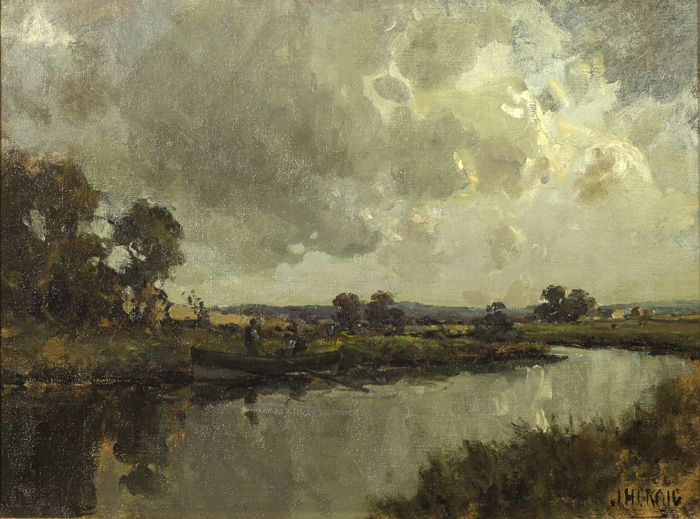 RAIN STORM, COUNTY ANTRIM, c.1920 by James Humbert Craig RHA RUA (1877-1944) RHA RUA (1877-1944) at Whyte's Auctions