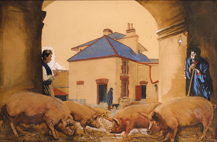 IRISH FREE STATE BACON, 1928 by Seán Keating PPRHA HRA HRSA (1889-1977) PPRHA HRA HRSA (1889-1977) at Whyte's Auctions