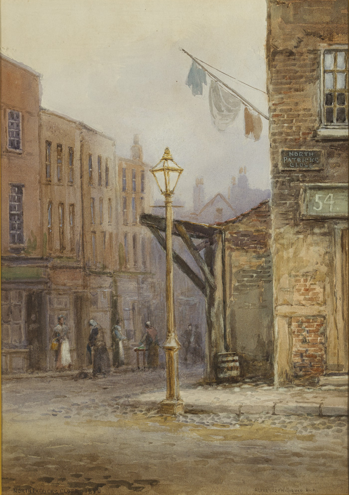 NORTH PATRICK'S CLOSE, DUBLIN by Alexander Williams RHA (1846-1930) at Whyte's Auctions