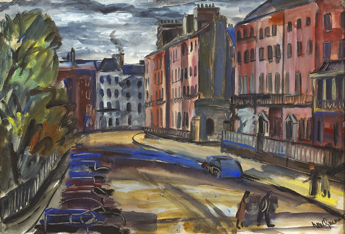 VIEW OF PARNELL SQUARE NORTH, DUBLIN, 1945 by Norah McGuinness HRHA (1901-1980) HRHA (1901-1980) at Whyte's Auctions