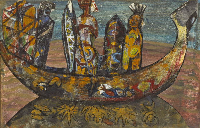DECORATED CANOE by Gerard Dillon (1916-1971) (1916-1971) at Whyte's Auctions