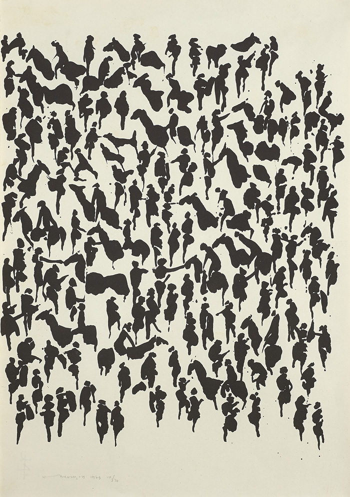 THE T�IN. MEN AND HORSES, 1969 by Louis le Brocquy HRHA (1916-2012) at Whyte's Auctions