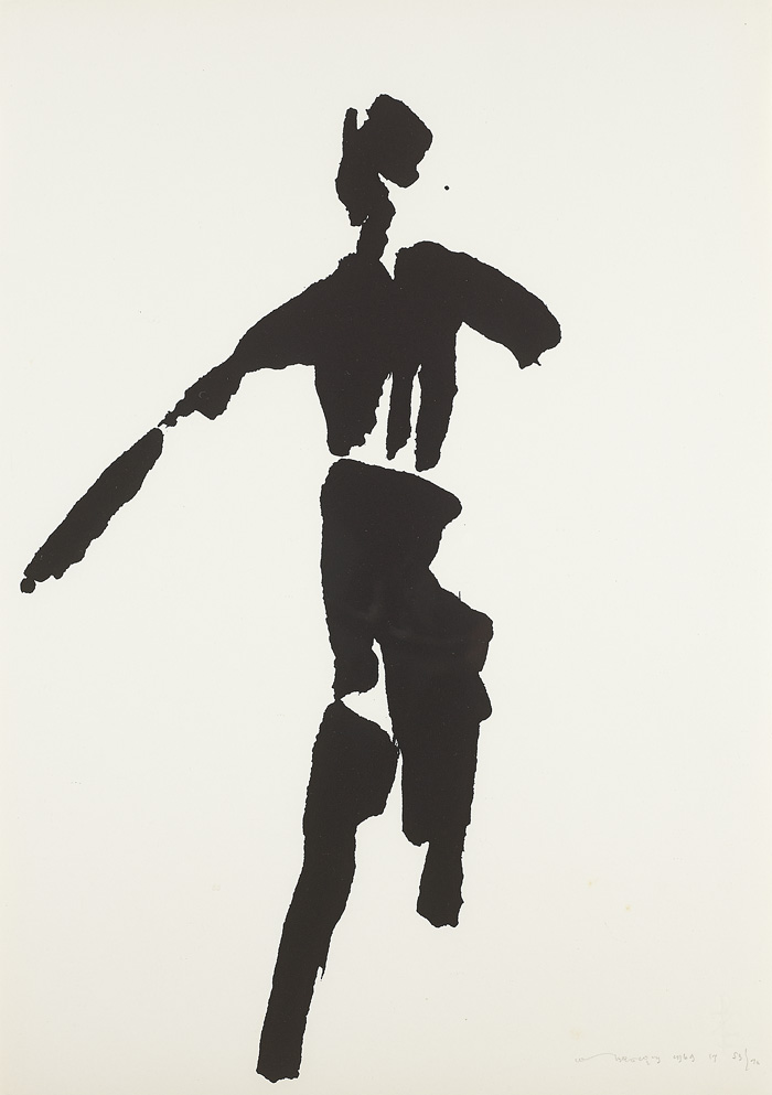 THE TÁIN. SWORDSMAN, 1969 by Louis le Brocquy HRHA (1916-2012) HRHA (1916-2012) at Whyte's Auctions