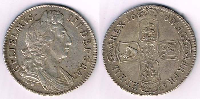 William III. Halfcrown, 1696. at Whyte's Auctions