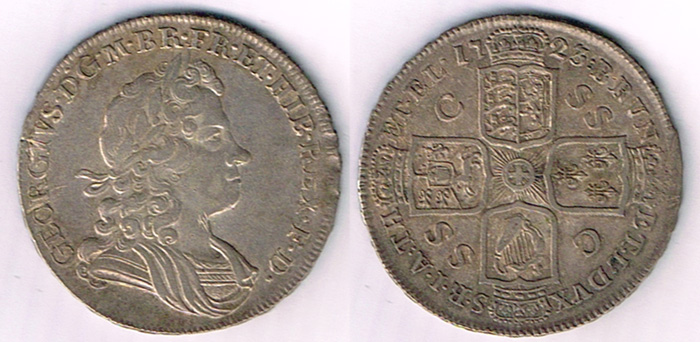 George I. South Sea Island Company Halfcrown 1723. at Whyte's Auctions