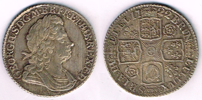 George I and George II. Shillings, 1722 and 1739. at Whyte's Auctions