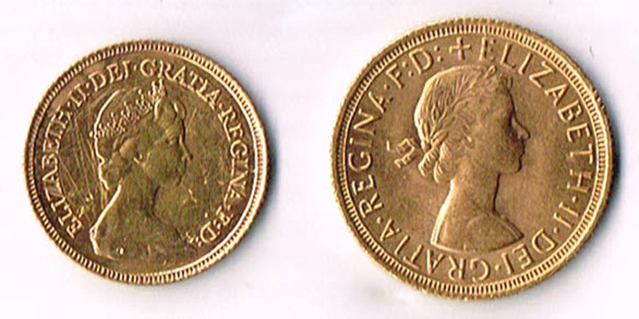 Elizabeth II gold sovereign and gold half sovereign. at Whyte's Auctions