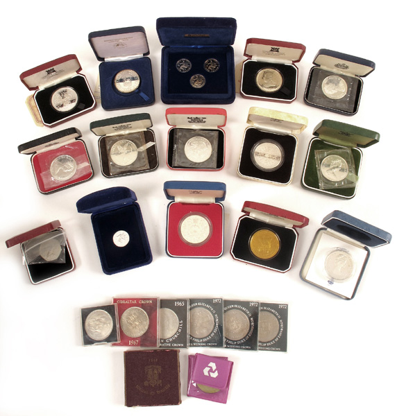 UK modern proof crowns or pounds collection. at Whyte's Auctions