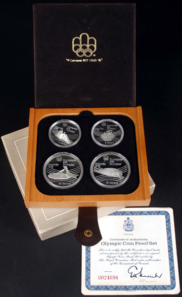 Canada. 1976 Olympic Games silver proof set. and other silver collectibles. at Whyte's Auctions