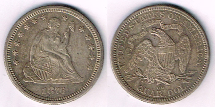 USA. Quarter dollars, 1861, 1876CC and 1892. at Whyte's Auctions