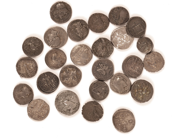 Ancient. Mixed lot of minor silver coins, mostly Roman. at Whyte's Auctions