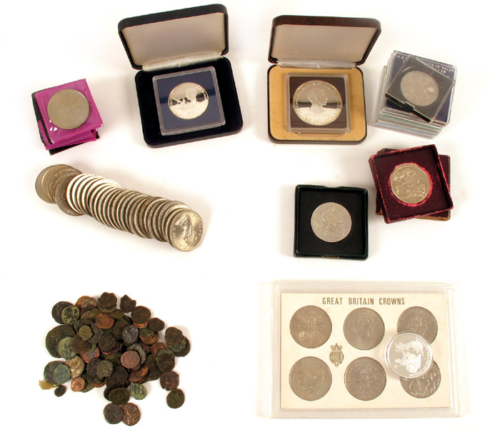 Mixed lot with English silver, Roman hoard, etc. at Whyte's Auctions