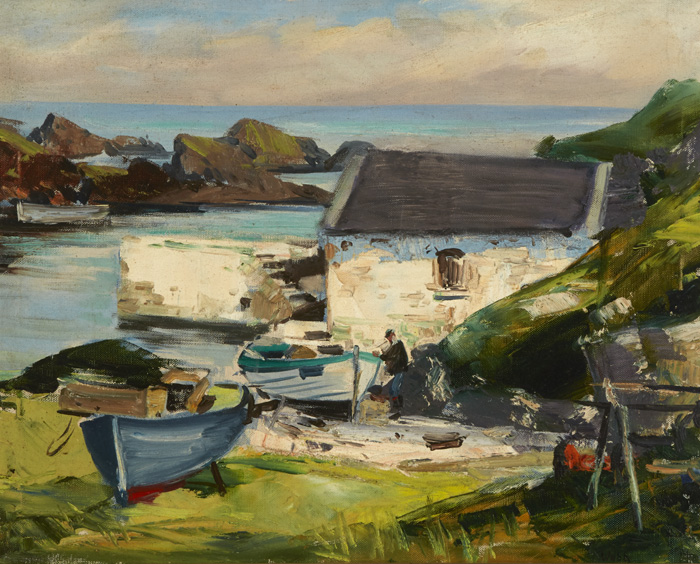BY THE HARBOUR by Kenneth Webb RWA FRSA RUA (b.1927) at Whyte's Auctions