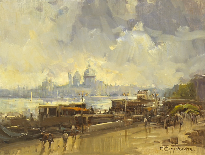 VIEW OF SANTA MARIA DELLA SALUTE, VENICE by Patrick Copperwhite sold for �440 at Whyte's Auctions