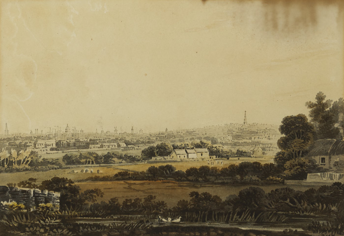 VIEW OVER DUBLIN CITY by John Henry Campbell sold for �800 at Whyte's Auctions