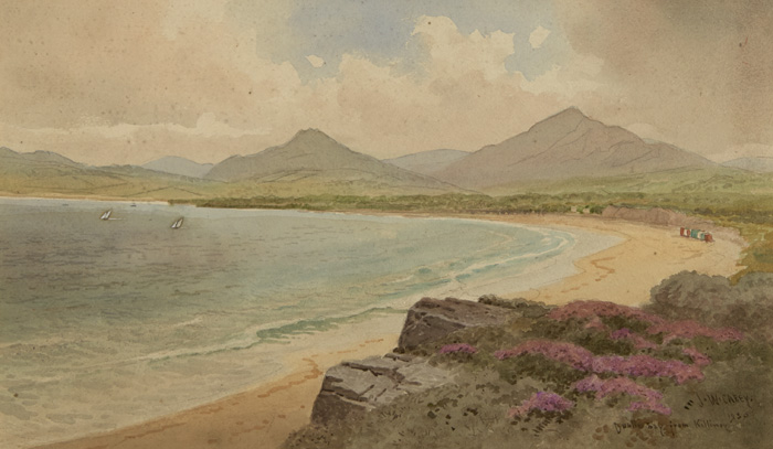 KILLINEY BEACH WITH SUGAR LOAF HILL IN THE DISTANCE, 1930 by Joseph William Carey sold for 500 at Whyte's Auctions