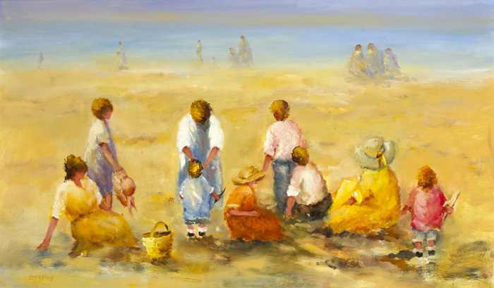 BEACH SCENE by Elizabeth Brophy (1926-2020) at Whyte's Auctions