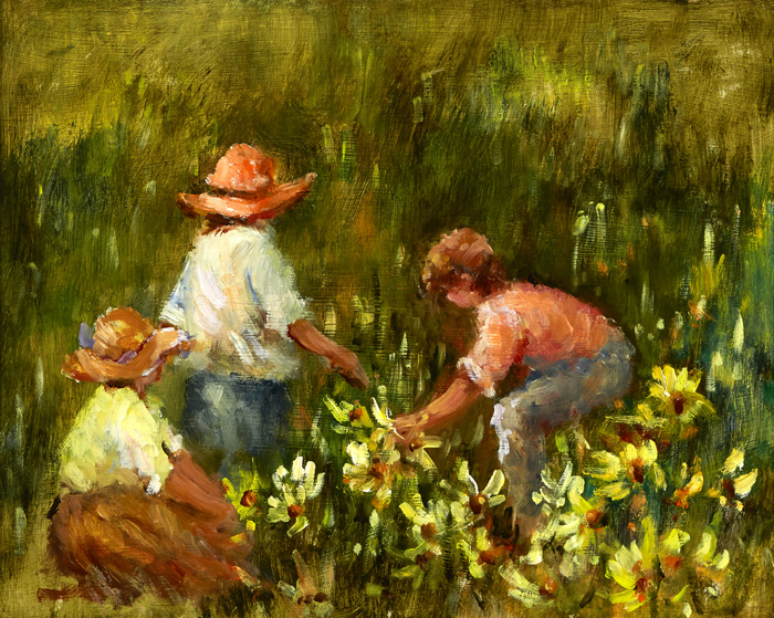 THE DAISY FIELD by Elizabeth Brophy sold for 950 at Whyte's Auctions