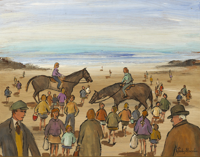 PONY RIDES ON THE BEACH by Gladys Maccabe MBE HRUA ROI FRSA (1918-2018) at Whyte's Auctions