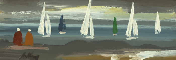 SHAWLIES AND SAILBOATS (A PAIR) by Markey Robinson (1918-1999) at Whyte's Auctions