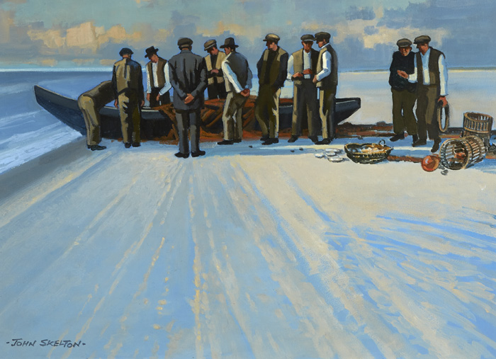 EVENING CATCH, INISHM�R, ARAN, 1993 by John Skelton (1923-2009) at Whyte's Auctions