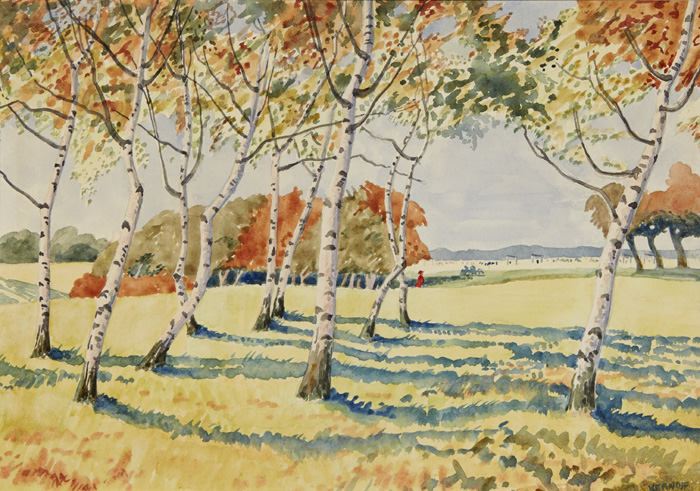 SILVER BIRCHES & MY FIFTEEN ACRES, PHOENIX PARK, DUBLIN by Harry Kernoff RHA (1900-1974) at Whyte's Auctions