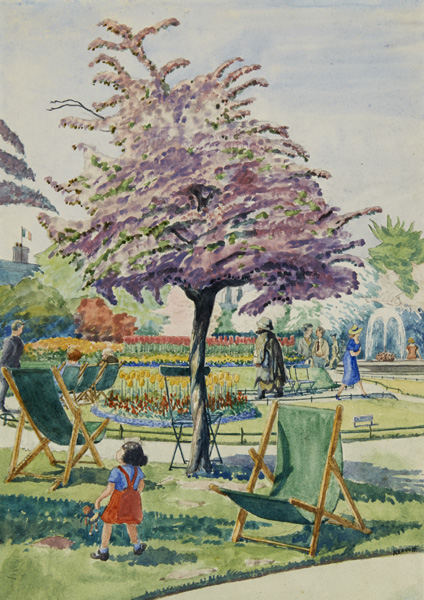 PINK HAWTHORN, ST STEPHEN'S GREEN, DUBLIN by Harry Kernoff sold for �5,400 at Whyte's Auctions