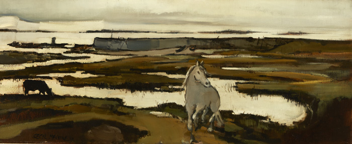 CONNEMARA PONY, CLIFDEN ROAD, 1967 by Cecil Maguire RHA RUA (1930-2020) at Whyte's Auctions
