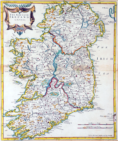 17th Century Map, Robert Morden, The Kingdom of Ireland at Whyte's Auctions