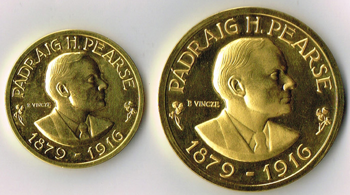 1966 Padraig Pearse Gold commemorative medallions by Vincze at Whyte's Auctions
