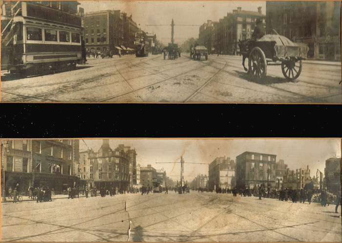 1906 & 1916 Two panoramic photographs of Sackville Street at Whyte's Auctions