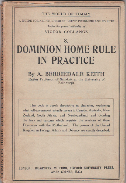 1922-1928: Dominion Home Rule In Practice and other books used by Hugh Kennedy KC, Chief Justice of The Irish Free State. at Whyte's Auctions